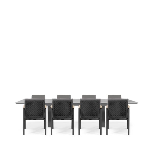 Linear & Lunar 8 Seat Dining Set with Extendable 300cm Table
