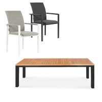 Venus & Arabian 8 Seat Dining Set with Extendable 230cm Table