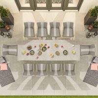Pacific & Mirage 10 Seat Rectangular Dining Set with 300cm Table