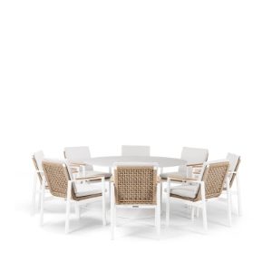 Sphere & Lunar 8 Seat Round Dining Set with 160cmØ Table