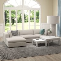 Knightsbridge 3 Seater Sofa Set - 2x Corners, 1x Middle, 1x Ottoman