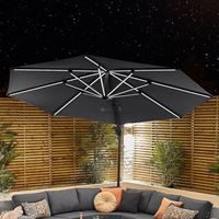 Moonlight 3.5m Round Cantilever Parasol with Freestanding Cantilever Base