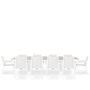 Rising & Aspen 10 Seat Rectangular Dining Set with x2 150 x 90cm Tables