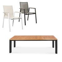 Venus & Aspen 8 Seat Dining Set with Extendable 230cm Table