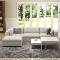 Knightsbridge 3 Seater Sofa Set - 2x Corners, 1x Middle, 1x Ottoman