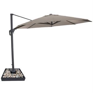 Moonlight 3x4m Rectangular Cantilever Parasol with Freestanding Cantilever Base