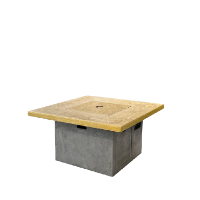 Altair Rustic Square Fire Pit with Wood Effect Top