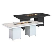 Flame Rectangular Fire Table