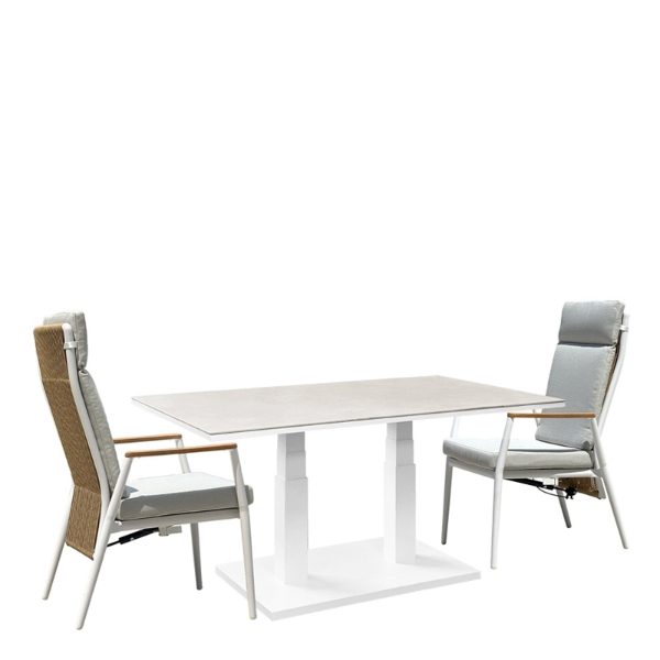 Rising & Gravity 8 Seat Rectangular Dining Set with x2 150 x 90cm Table