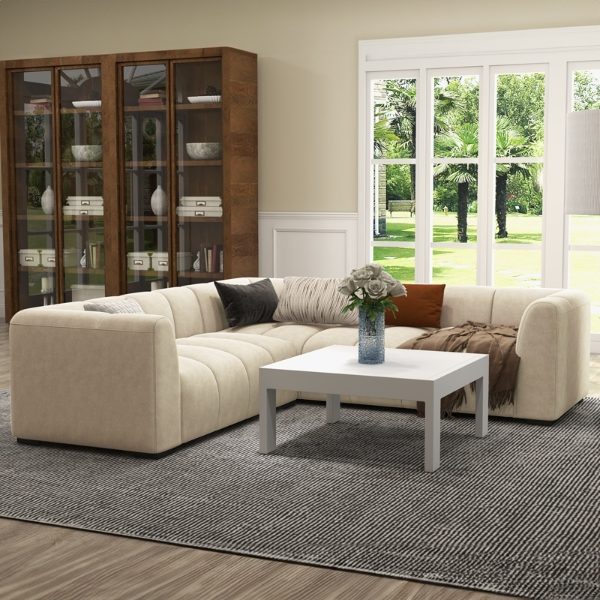 Chelsea 3-Seater Chaise Sofa Set - 1x Left-End Chaise, 1x 2-Seater Right End  MAVEL23