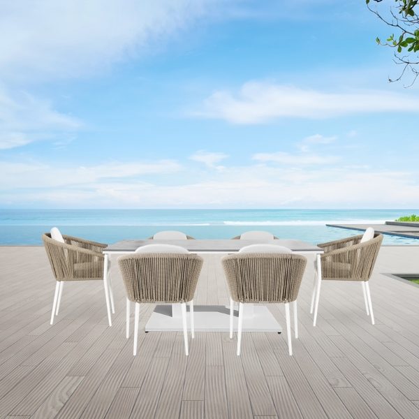 Rising & Moon 6 Seat Rectangular Dining Set with 150 x 90cm table