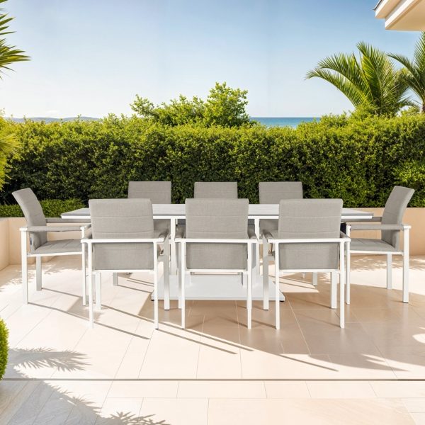 Phoenix & Arabian 8 Seat Rectangular Dining Set with 200 x 90cm Table