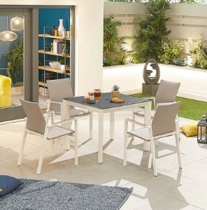 Pacific & Ocean 4 Seat Square Dining Set with 90cm Table