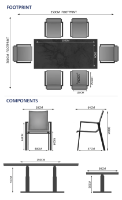 Rising & Aspen 6 Seat Rectangular Dining Set with 150 x 90cm table