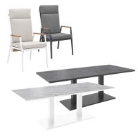 Phoenix & Gravity 8 Seat Rectangular Dining Set with 200 x 90cm Table