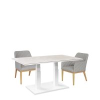 Rising & Chequers 10 Seat Rectangular Dining Set with x2 150 x 90cm Table