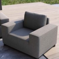 Block Lounge Armchair Grey