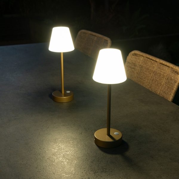 Lola Slim 30 Outdoor Table Lamp Brass