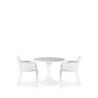 Sphere & Matrix 2 Seat Round Dining Set with 90cmØ Table