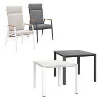 Apollo & Gravity 4 Seat Square Dining Set with 90 x 90cm Table