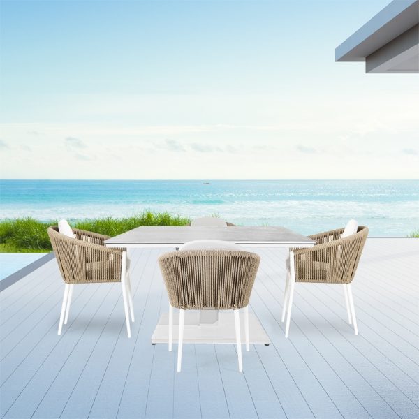 Rising & Moon 4 Seat Square Dining Set with 90 x 90cm Table
