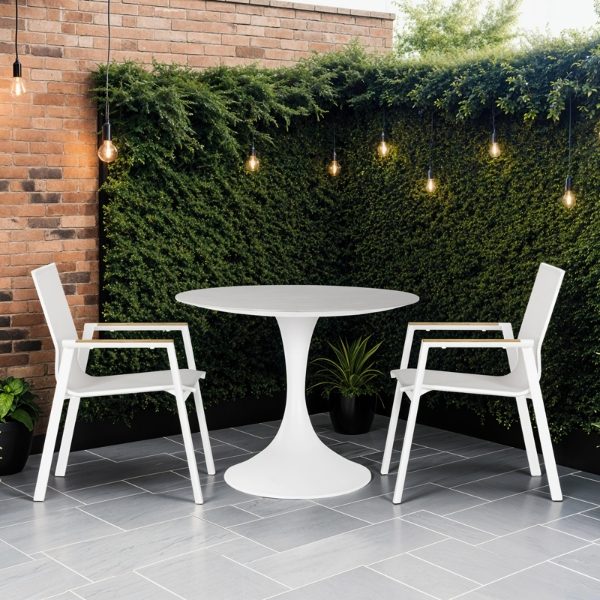 Sphere & Aspen 2 Seat Round Dining Set with 90cmØ Table