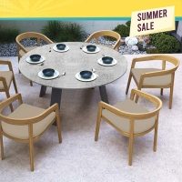 Pacific & Churchill 8 Seat Round Dining Set