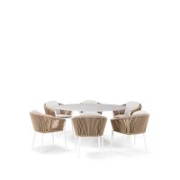 Sphere & Moon 6 Seat Round Dining Set with 160cmØ Table