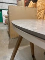 Pacific Round Dining Table 150cm White/Stone