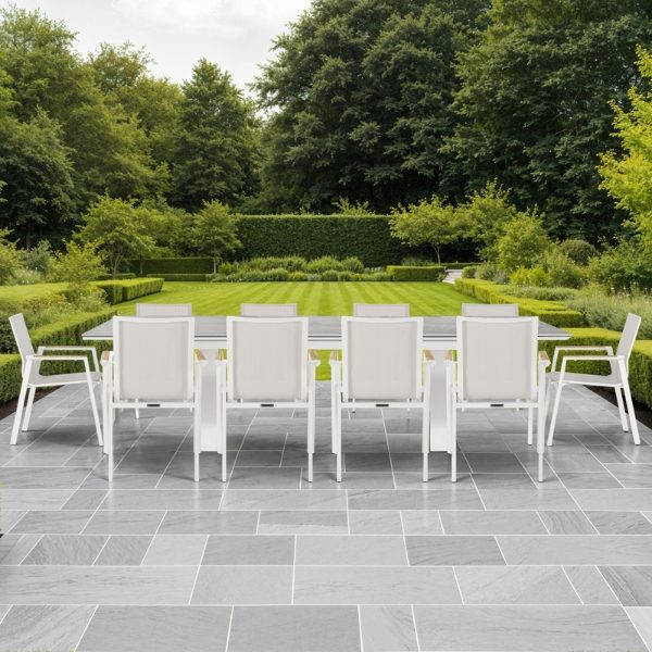 Linear & Aspen 8 Seat Dining Set with Extendable 300cm Table