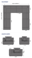 Belgravia 10 Seater U-Shape Sofa Set - 1x Left, 1x Right, 2x Corner, 4x Middles