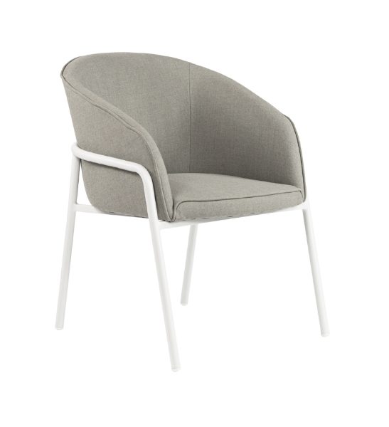 Shell Dining Armchair - White/Stone