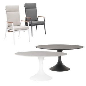 Sphere & Gravity 6 Seat Round Dining Set with 160cmØ Table