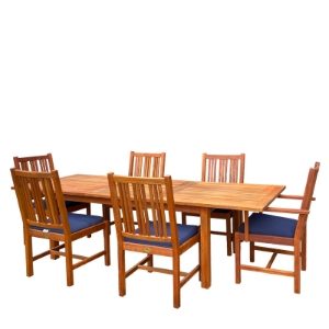 Barlow Tyrie Teak Extending Dining Set with 6 Chairs