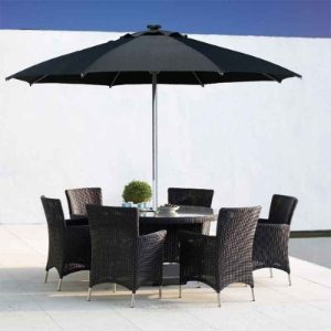 Valencia 6 Seat Round Dining Set with 150cm Table