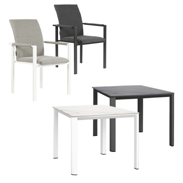 Apollo & Arabian 4 Seat Square Dining Set with 90 x 90cm Table