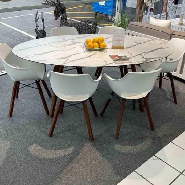 Amalfi & Narda 8 Seat Dining Set (200cm Oval Table)
