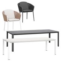 Apollo & Moon 8 Seat Rectangular Dining Set with 240 x 100cm Table