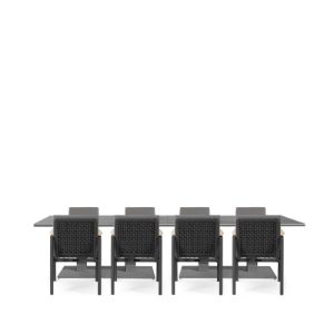 Rising & Lunar 8 Seat Rectangular Dining Set with x2 150 x 90cm tables
