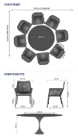 Sphere & Matrix 8 Seat Round Dining Set with 160cmØ Table