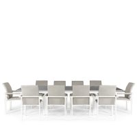 Linear & Arabian 10 Seat Dining Set with Extendable 300cm Table