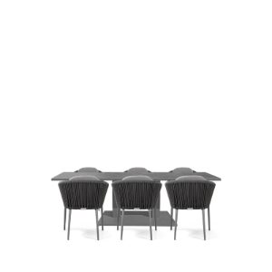 Phoenix & Moon 6 Seat Rectangular Dining Set with 200 x 90cm Table