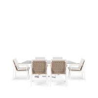 Rising & Lunar 6 Seat Rectangular Dining Set with 150 x 90cm table