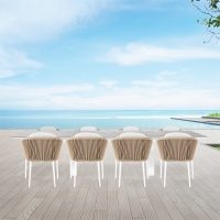 Linear & Moon 8 Seat Dining Set with Extendable 300cm Table