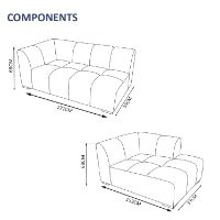 Chelsea 3-Seater Chaise Lounge Sofa