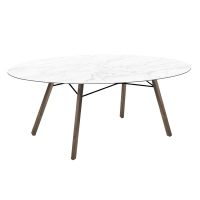 Amalfi Oval Table 200cm - White Marble