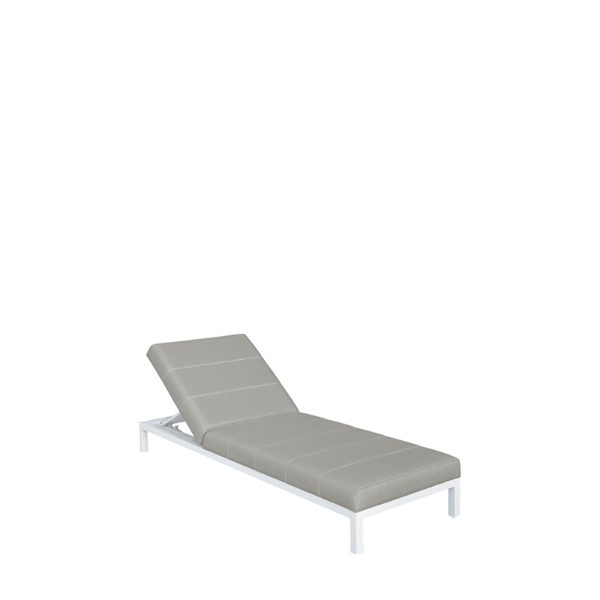 Persian Lounger 21 With Wheels White/Stone Natte CLR