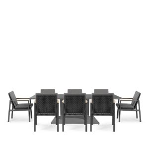 Phoenix & Lunar 8 Seat Rectangular Dining Set with 200 x 90cm Table