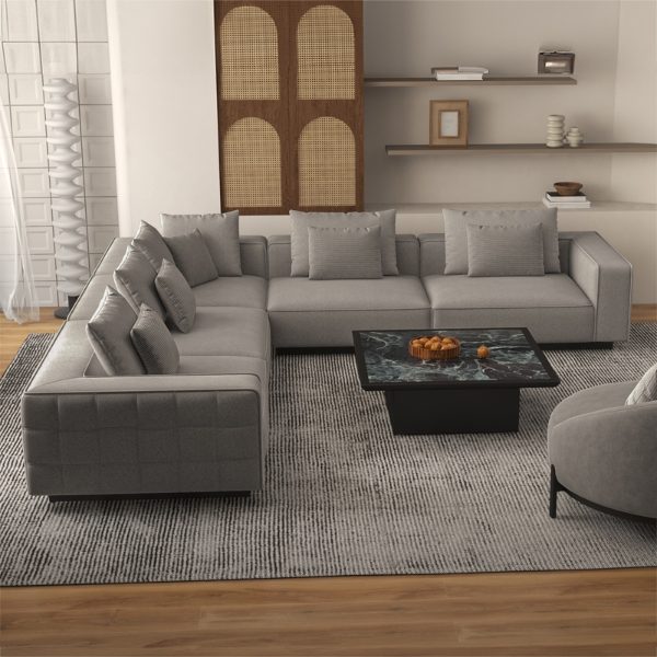 Belgravia 10 Seater Corner Sofa Set - 1x Left, 1x Right, 2x Corner, 4x Middles