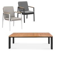 Venus & Lunar 8 Seat Dining Set with Extendable 230cm Table